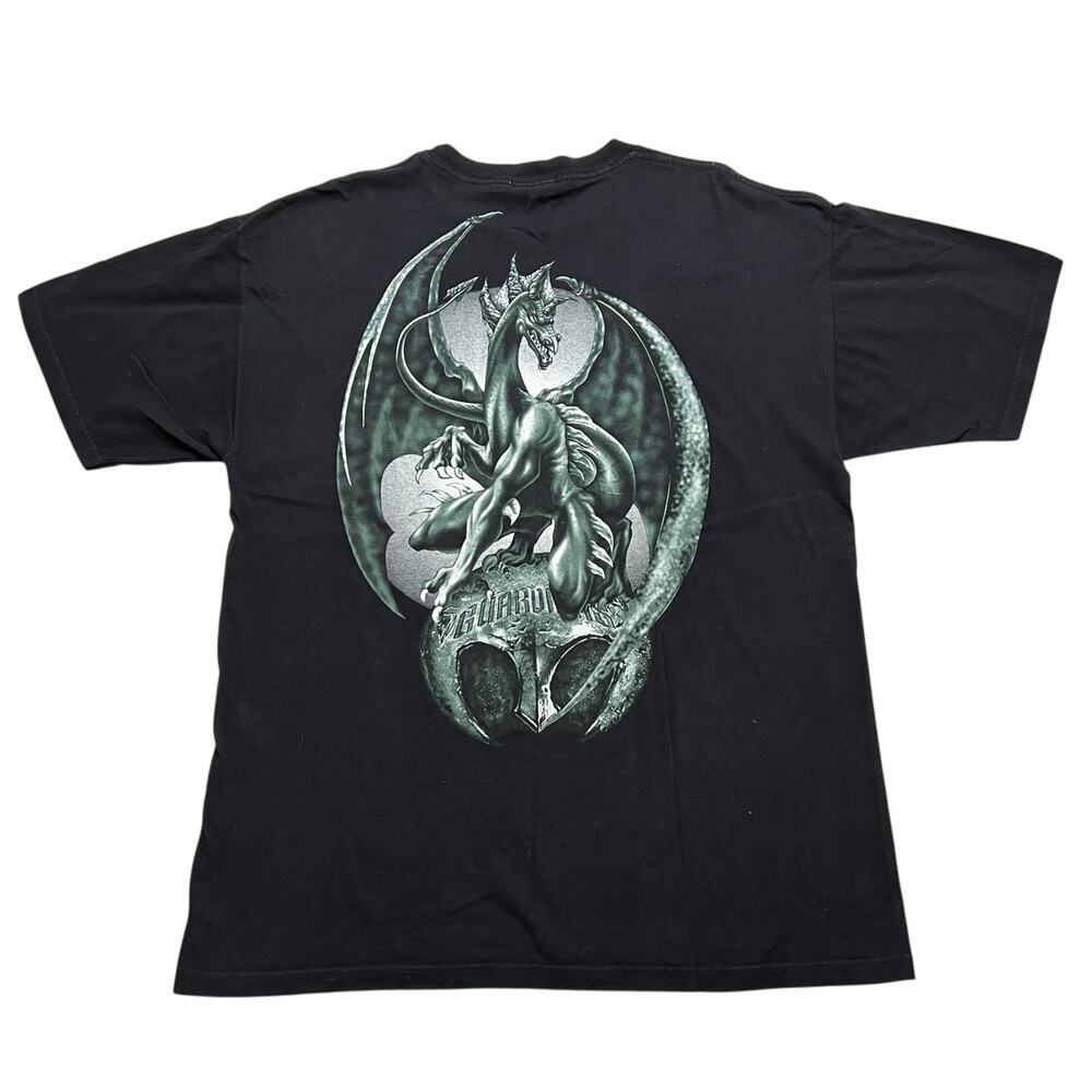 Guardians of Paradise Dragon Graphic T-Shirt Black Men's XL Vintage Style - Picture 3 of 8